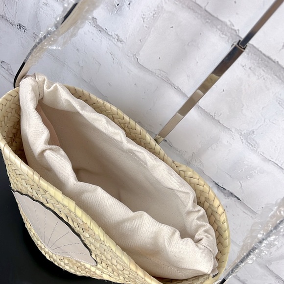 Poolside Mini Ibiza Handwoven Basket Crossbody Bag Coconut - Picture 5 of 16